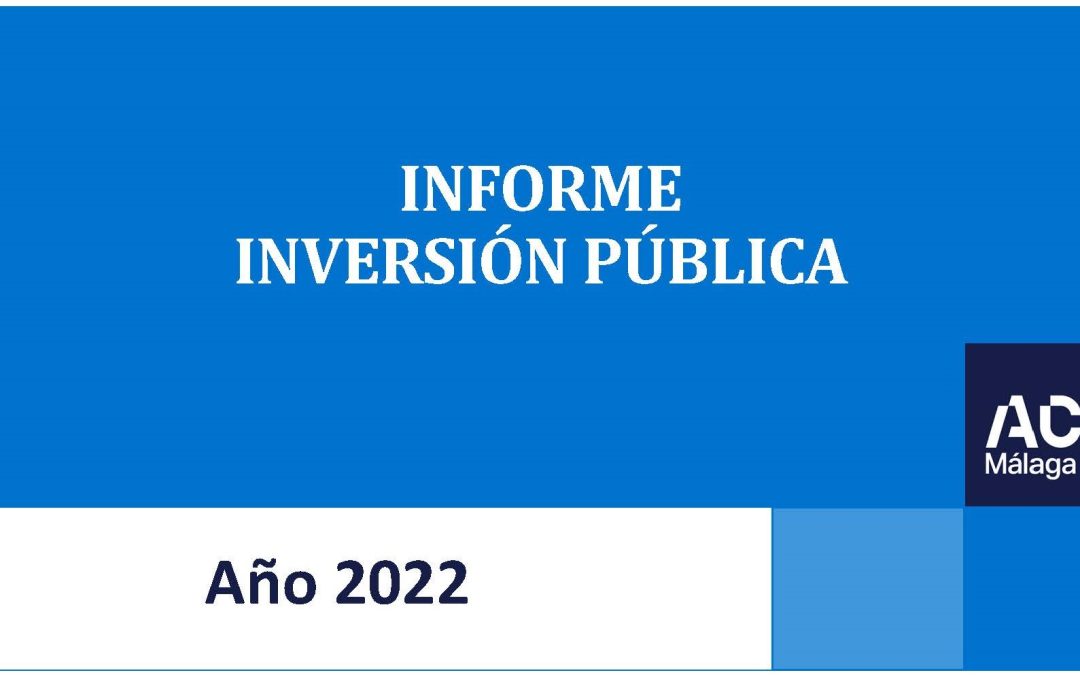 Informe Anual de Inversión Pública en Málaga y Andalucía, año 2022