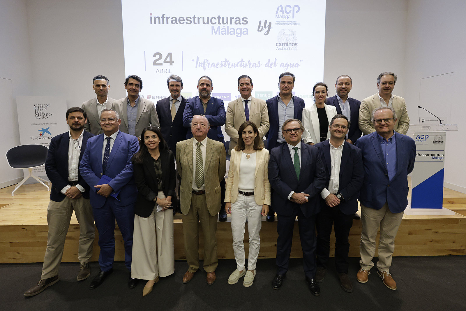 Ponentes y colaboradores en la Jornada "Infraestructuras del Agua"